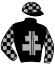 Noire, Croix de Lorraine grise, m. et t. damier gris et noir.