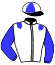 White/blue with blue shoulders               