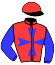 RED, BLUE MALTESE CROSS AND SLEEVES, RED CAP