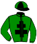 Verte, Croix de Lorraine noire, t. écartelée noir et vert.