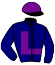 Bleu-foncé, logo, t. violette                
